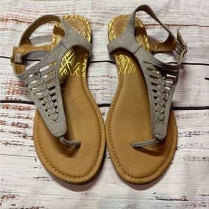 Maurices Gray and Tan Women's Sandals